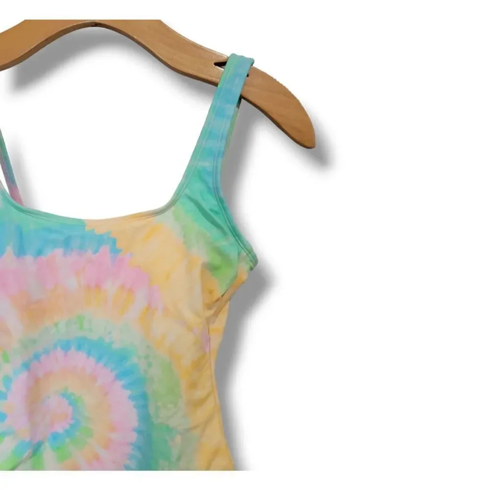 Stoney Clover Lane X for Target Women's rainbow tie dye one piece swimsuit - xs - Picture 5 of 11